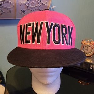 New York 1664 Mauve & Black Snapback Ball Cap, OS, WITH TAG